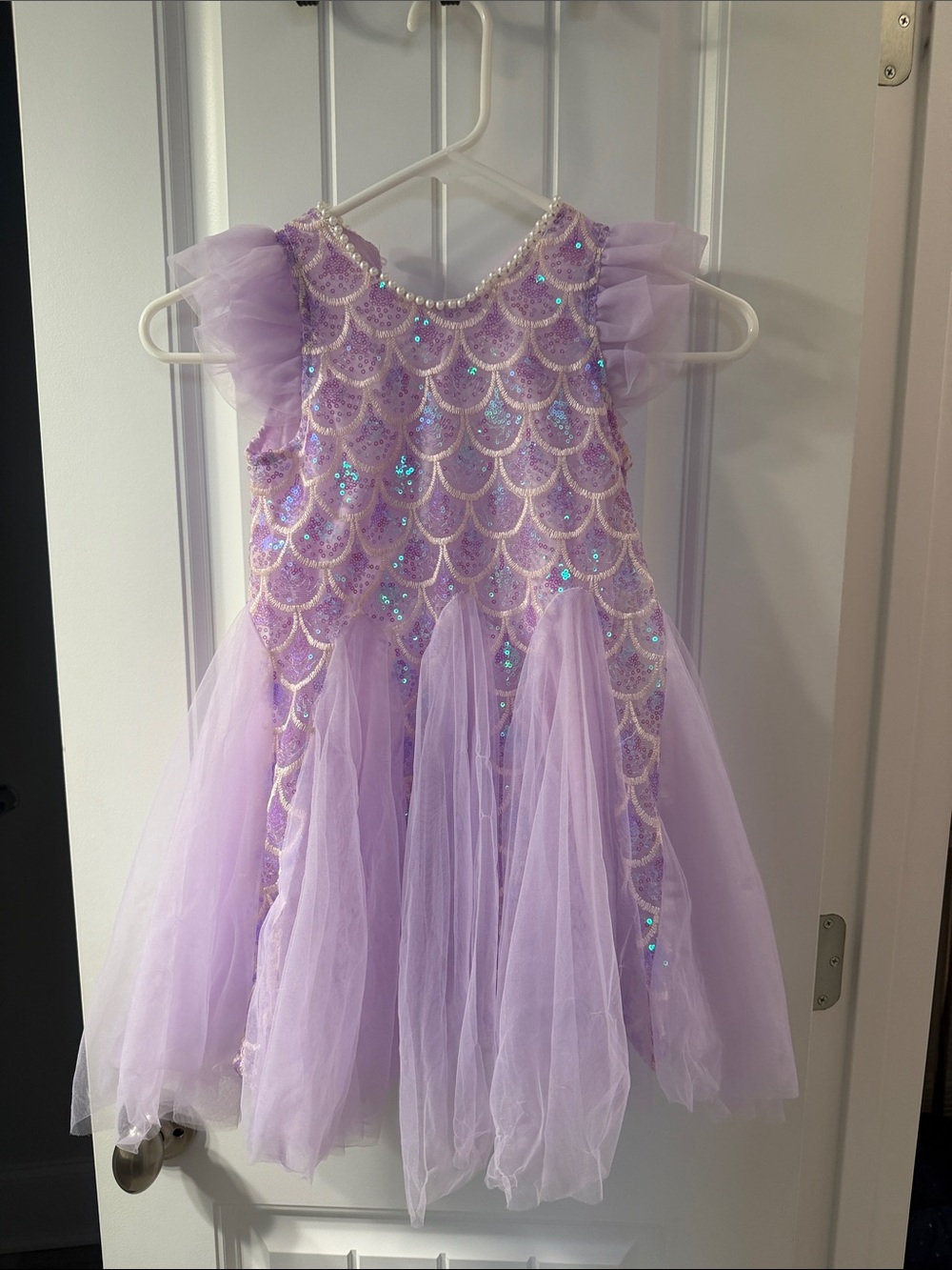 Lilac Sparkle Mermaid Tulle Costume Dress for Kids